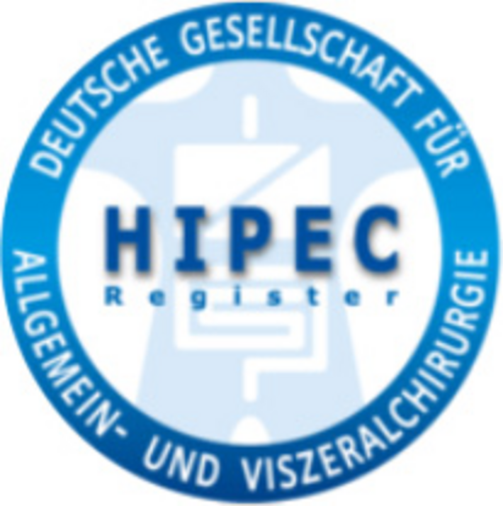 Logo HIPEC German Registry (StuDoQ|HIPEC) (Logo: Deutsche Gesellschaft für Allgemein- und Viszeralchirurgie (DGAV)) Um die Qualität der Peritonektomie und HIPEC Therapie in Deutschland zu verbessern und den Verlauf dieser Patienten besser nachvollziehen zu können, hat die Organgruppe „Peritoneum“ der CAO-V die HIPEC German Registry (StuDoQ|HIPEC) ins Leben gerufen. In dieser Datenbank sollen die wichtigsten Kriterien von Patienten mit Peritonealkarzinose eingegeben werden. Mit dieser Datenbank besteht die Möglichkeit, multiinstitutionale Beobachtungen mit einer großen Anzahl von Patienten zu realisieren, welches in einer einzelnen Klinik nicht möglich wäre.