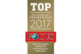 TOP Nationales Krankenhaus 2017 (Logo: FOCUS) Focus Siegel TOP Nationales Krankenhaus 2017