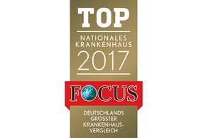 TOP Nationales Krankenhaus 2017 (Logo: FOCUS) Focus Siegel TOP Nationales Krankenhaus 2017