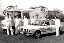 Bayerisches Rotes Kreuz (BRK) Einsatzteam Mitte 1970er (Foto: Archiv Barmherzige Brüder)